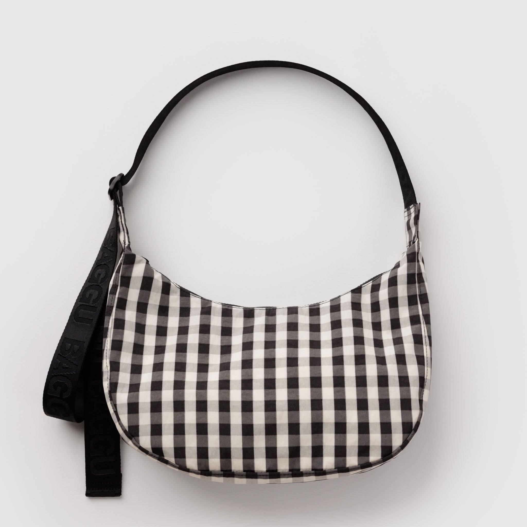 Medium_Nylon_Crescent_Bag_Heavyweight_Black_and_Cream_Gingham_01.jpg