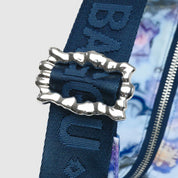 BAGGU Medium Crescent Bag (Blue Thorns)