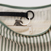 BAGGU Medium Crescent Bag (Sage Stripe)