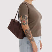BAGGU Nylon Bowler Bag (Coffee)