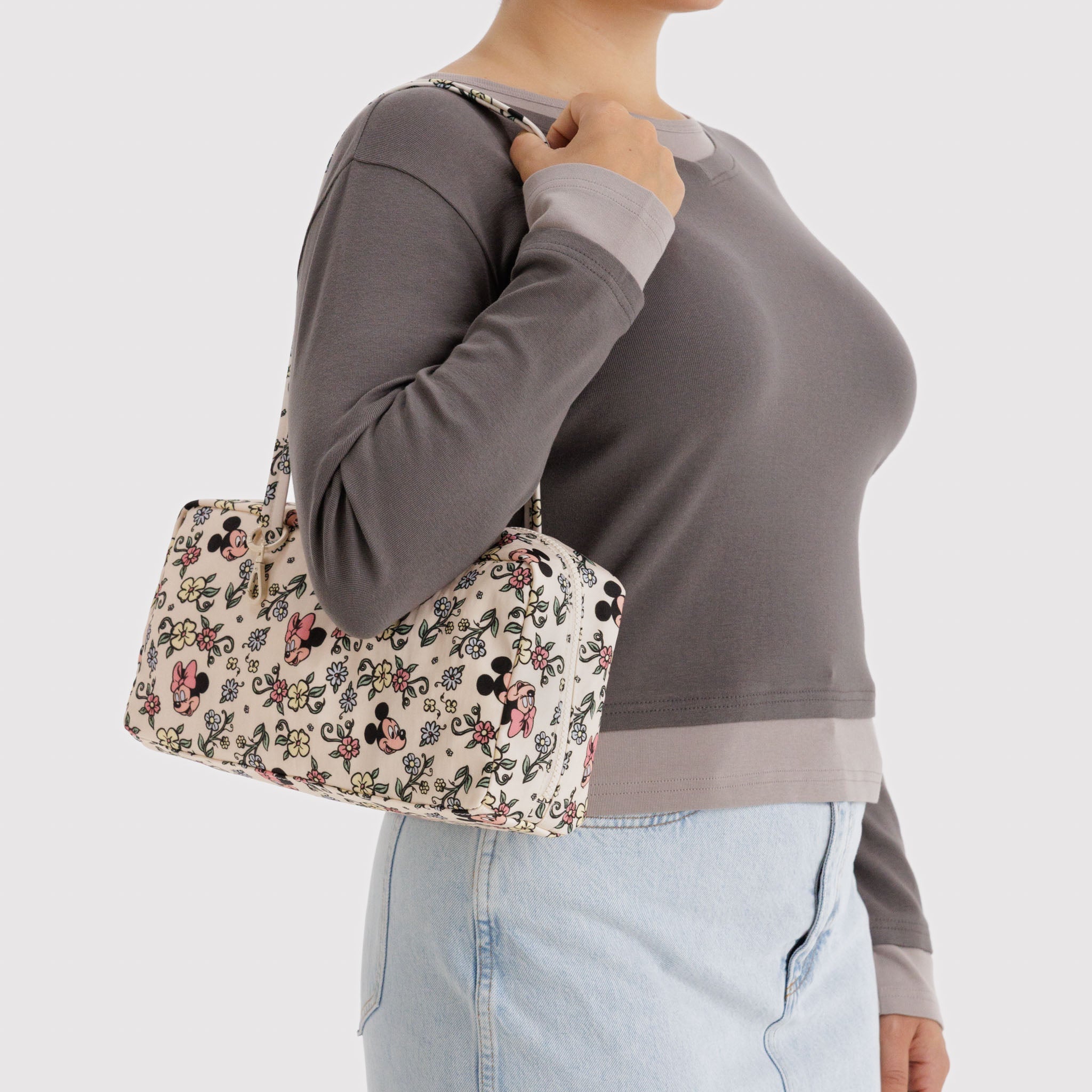 BAGGU Nylon Bowler Bag (Storybook Floral)