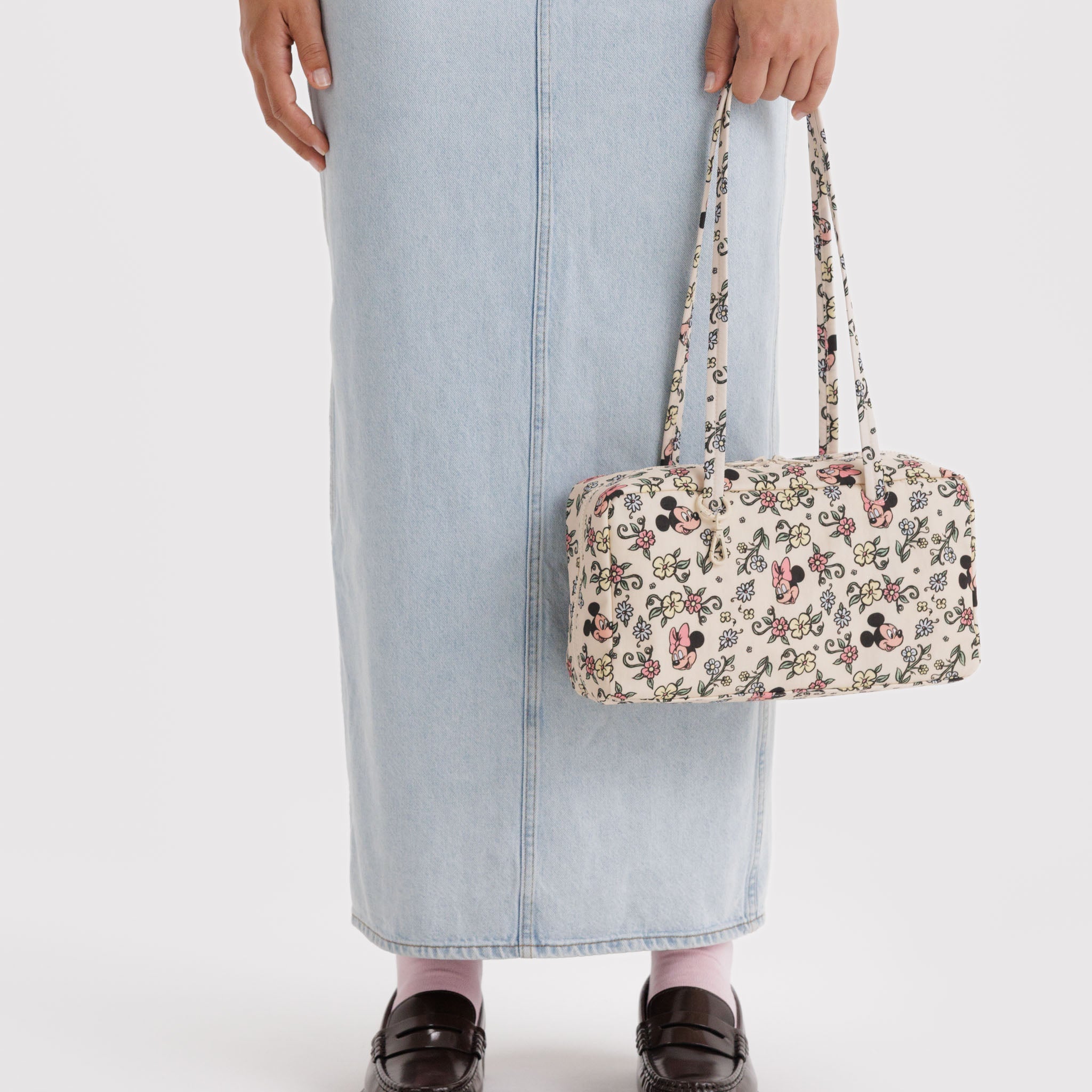 BAGGU Nylon Bowler Bag (Storybook Floral)