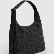 BAGGU Nylon Shoulder Bag (Charcoal Ditsy Floral)