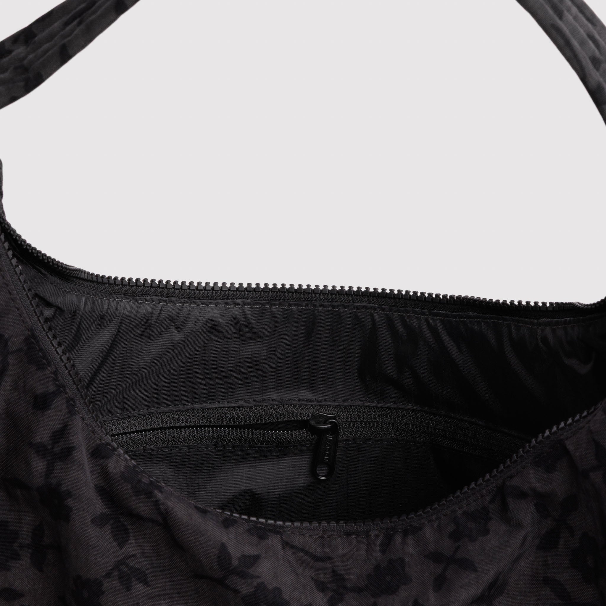 BAGGU Nylon Shoulder Bag (Charcoal Ditsy Floral)