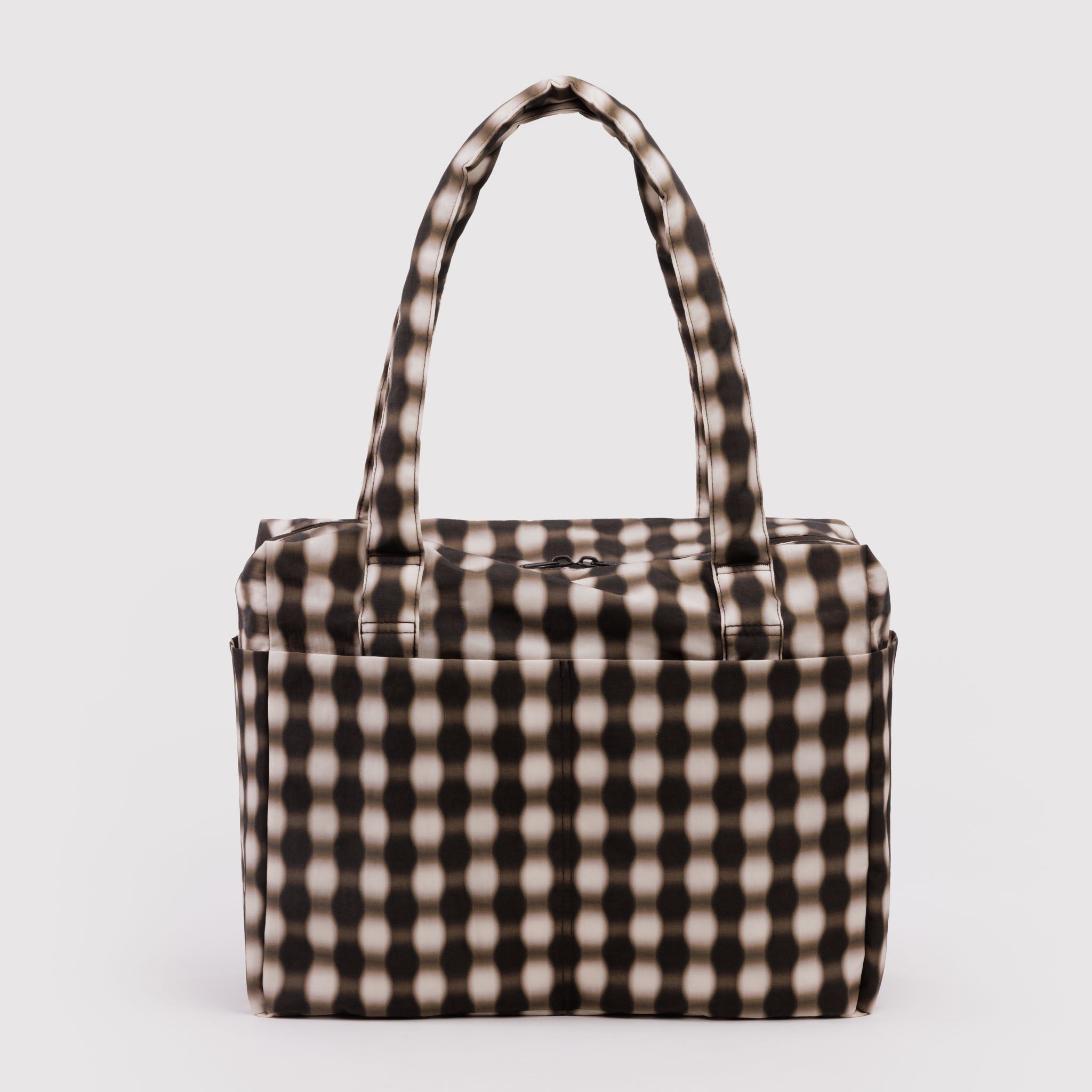 BAGGU Small Cloud Carry-On (Blurred Gingham Brown)