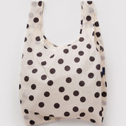 BAGGU Standard Reusable Bag (Cream and Black Polka Dot)