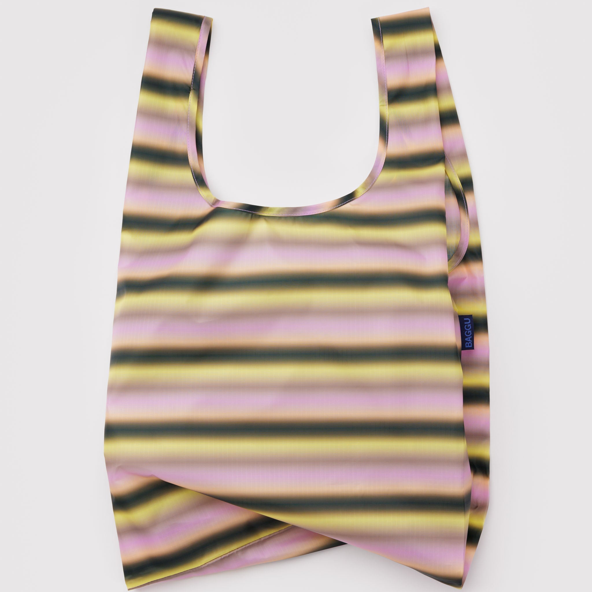 BAGGU Standard Reusable Bag (Gradient Stripe Pink & Yellow)
