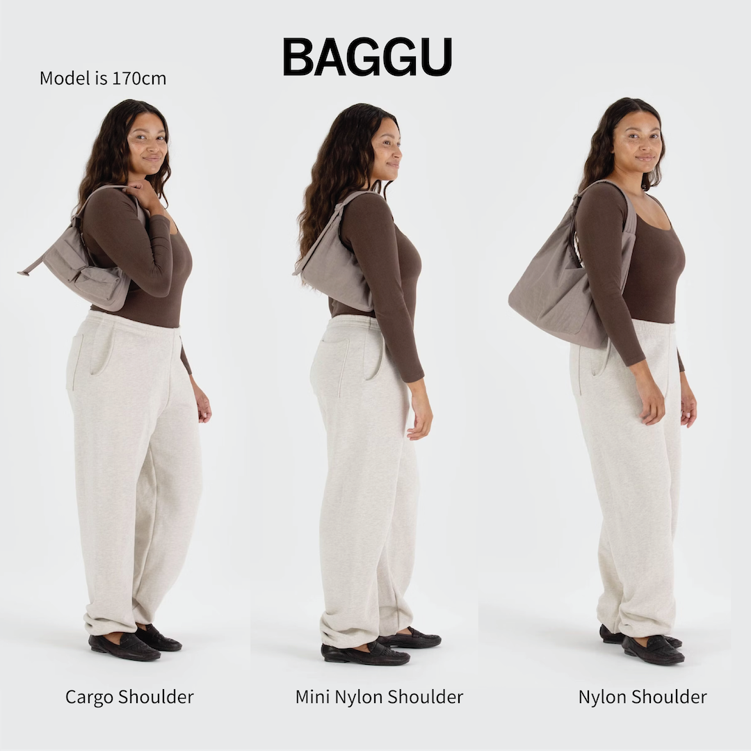 BAGGU Nylon Shoulder Bag (Coffee)