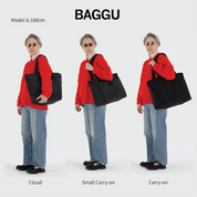 BAGGU Cloud Carry On Bag (Blurred Gingham Brown)