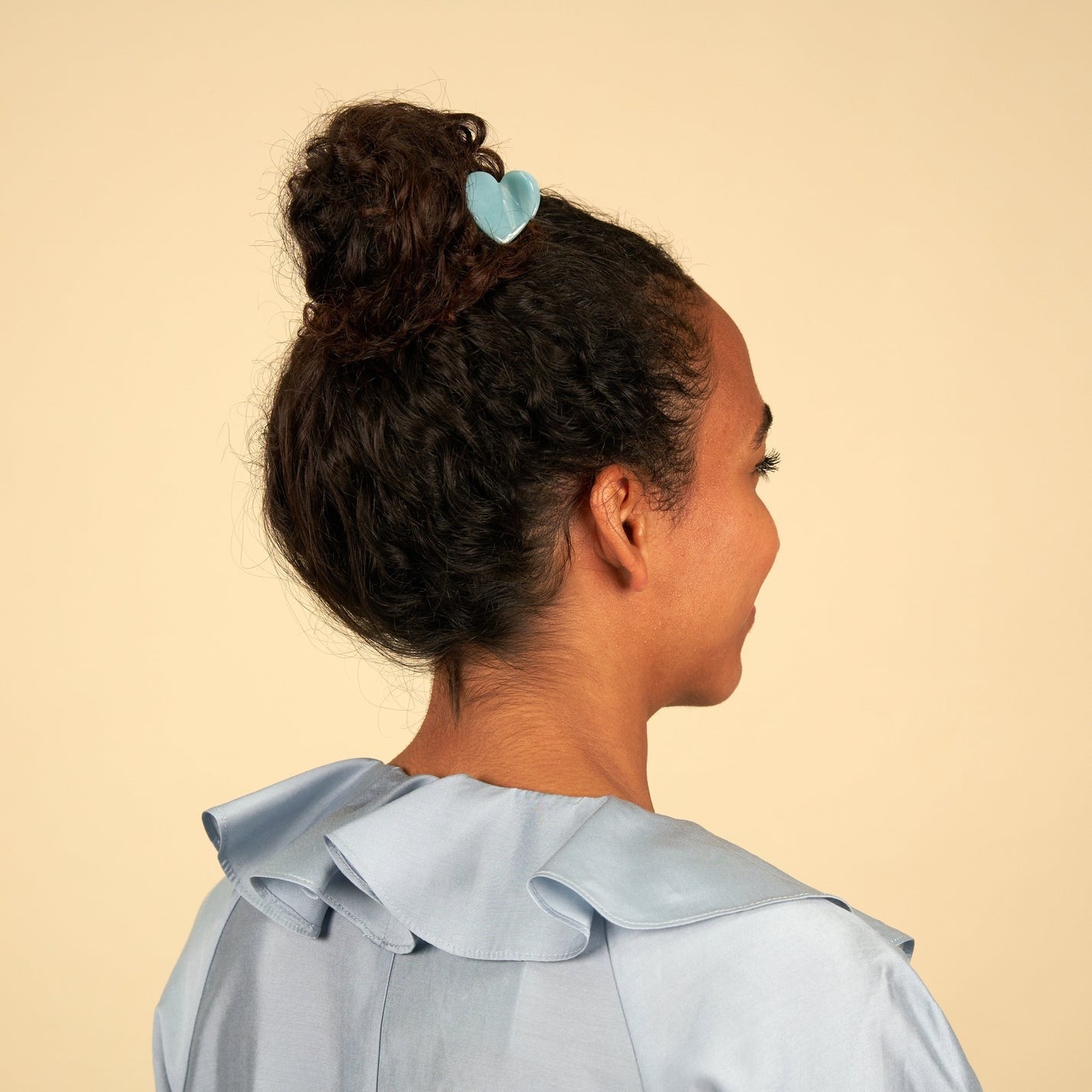 Coucou Suzette Mini Hair Claw (Blue Heart)