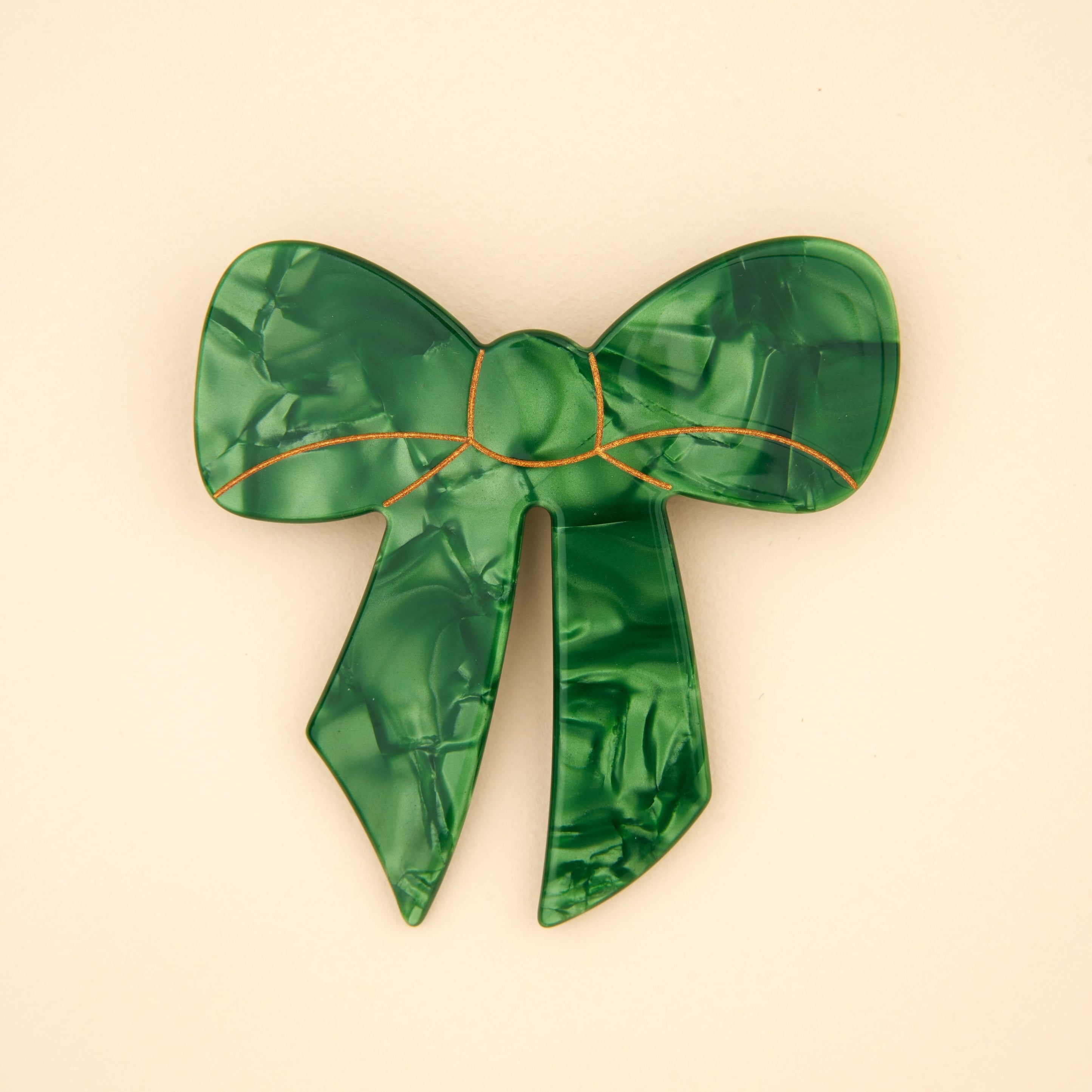 Coucou Suzette French Barrette (Green Ribbon)