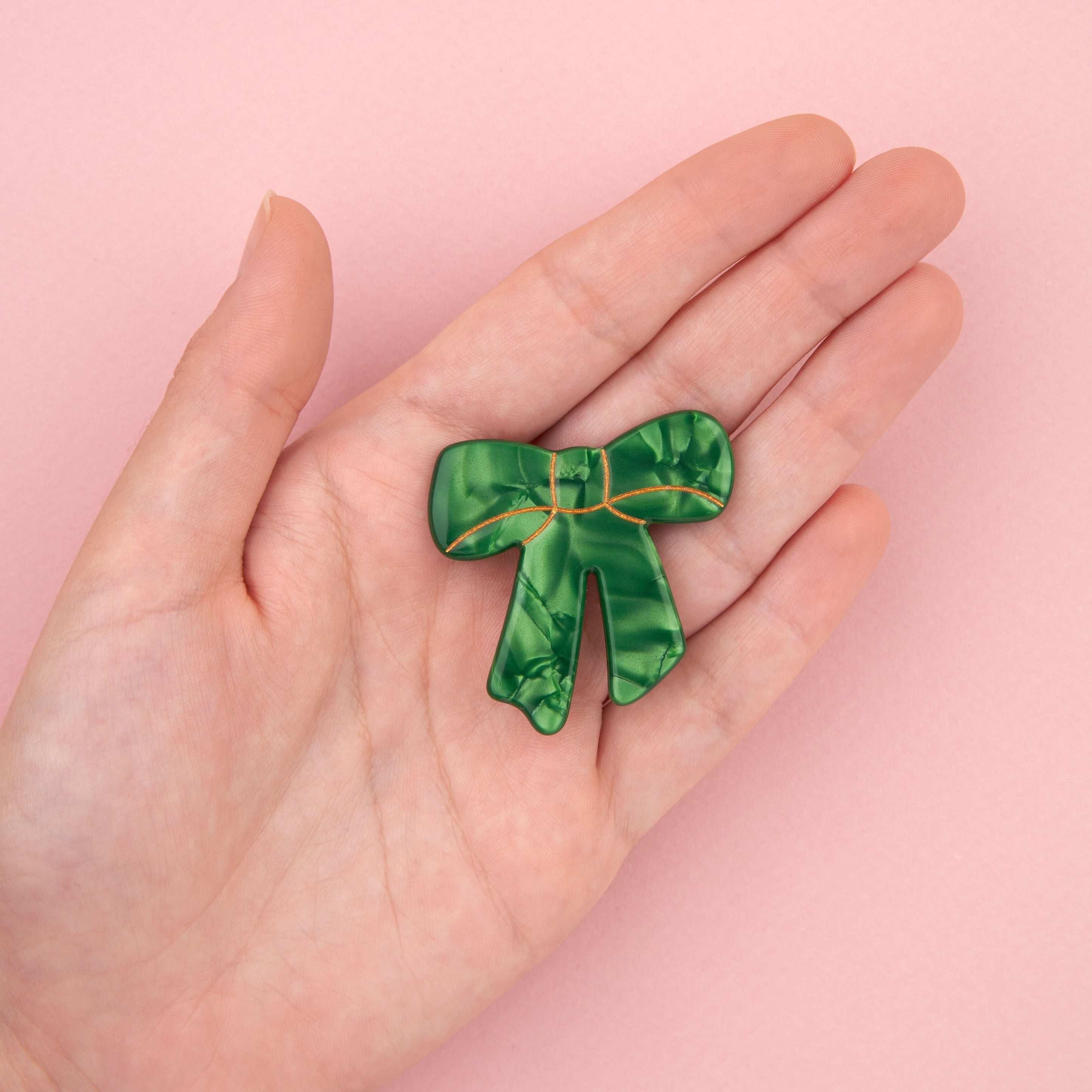 Coucou Suzette Hair Clip (Green Ribbon)