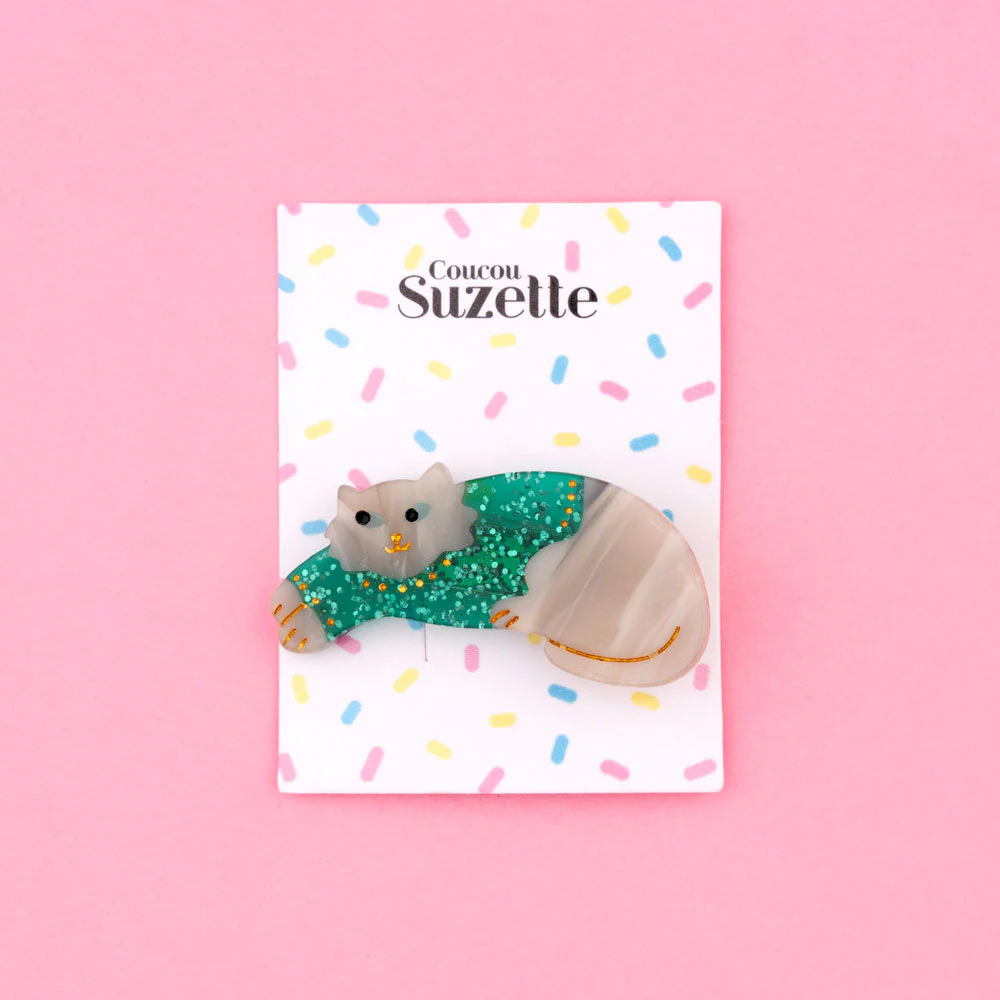 Coucou Suzette Hair Clip (Chilli Cat)