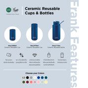 FrankGreen: Ceramic Bottles Black 34oz (Straw Lid)