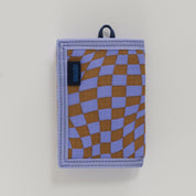 BAGGU Nylon Wallet (Lavender Trippy Checker)