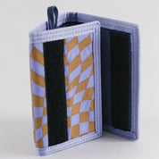 BAGGU Nylon Wallet (Lavender Trippy Checker)